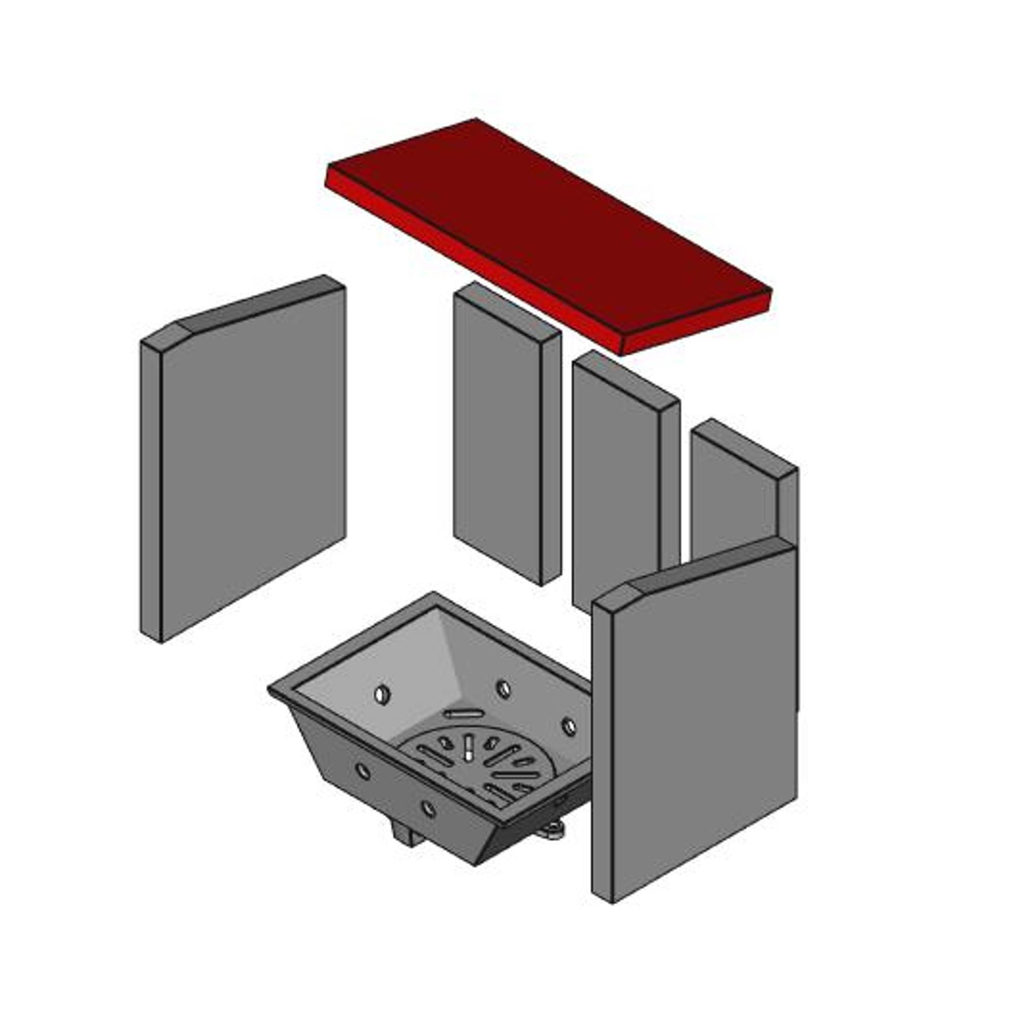 Turin 2.0 Deluxe Brennraum Umlenkplatte Einteilig