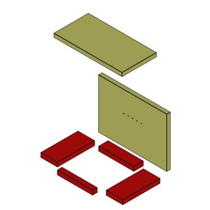 Victoria Modena Vision Brennraum Boden Schamott 255 x 33 x 30mm Set 4 pcs