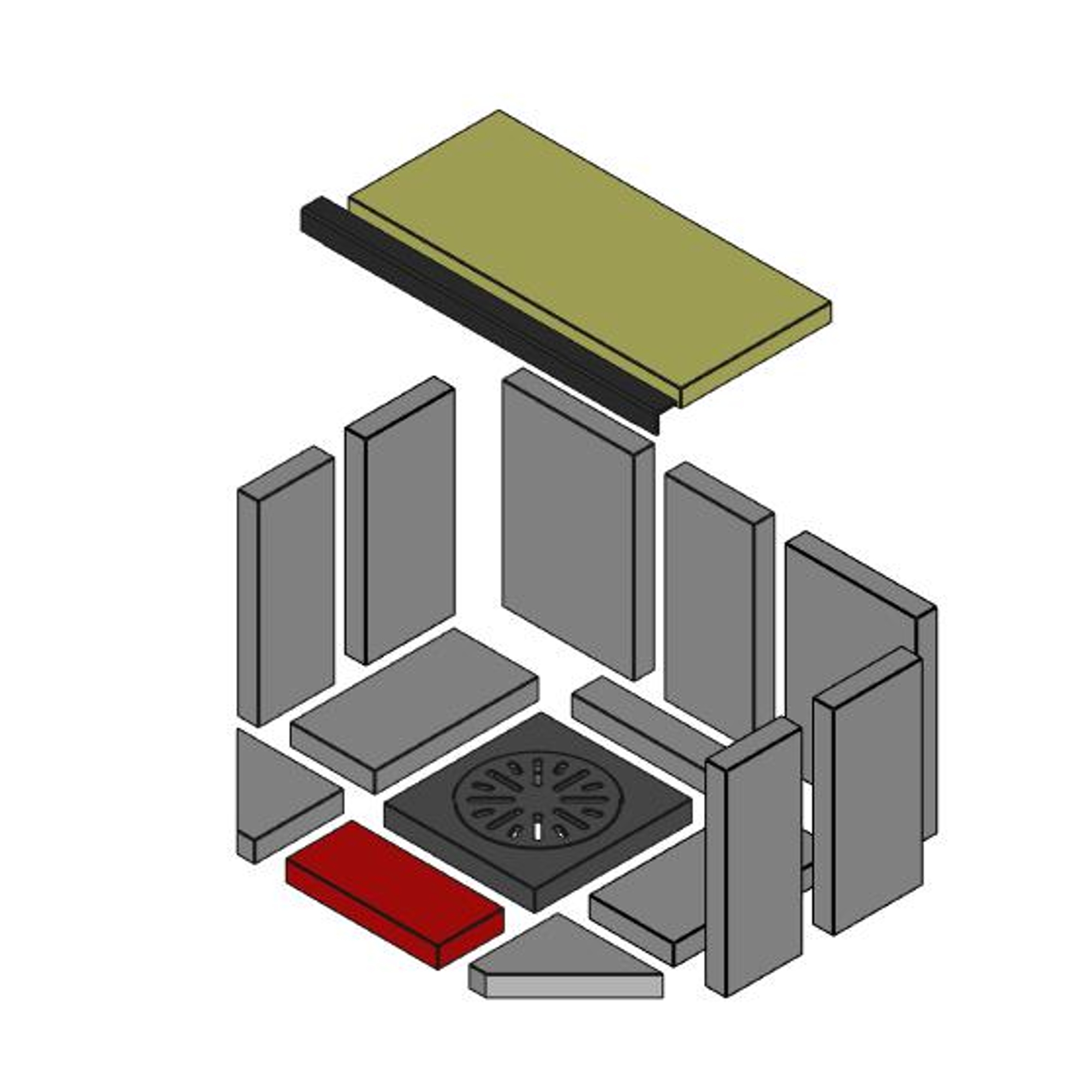 Alltrade Topo Cessina Schamott 232 x 100 x 30 mm