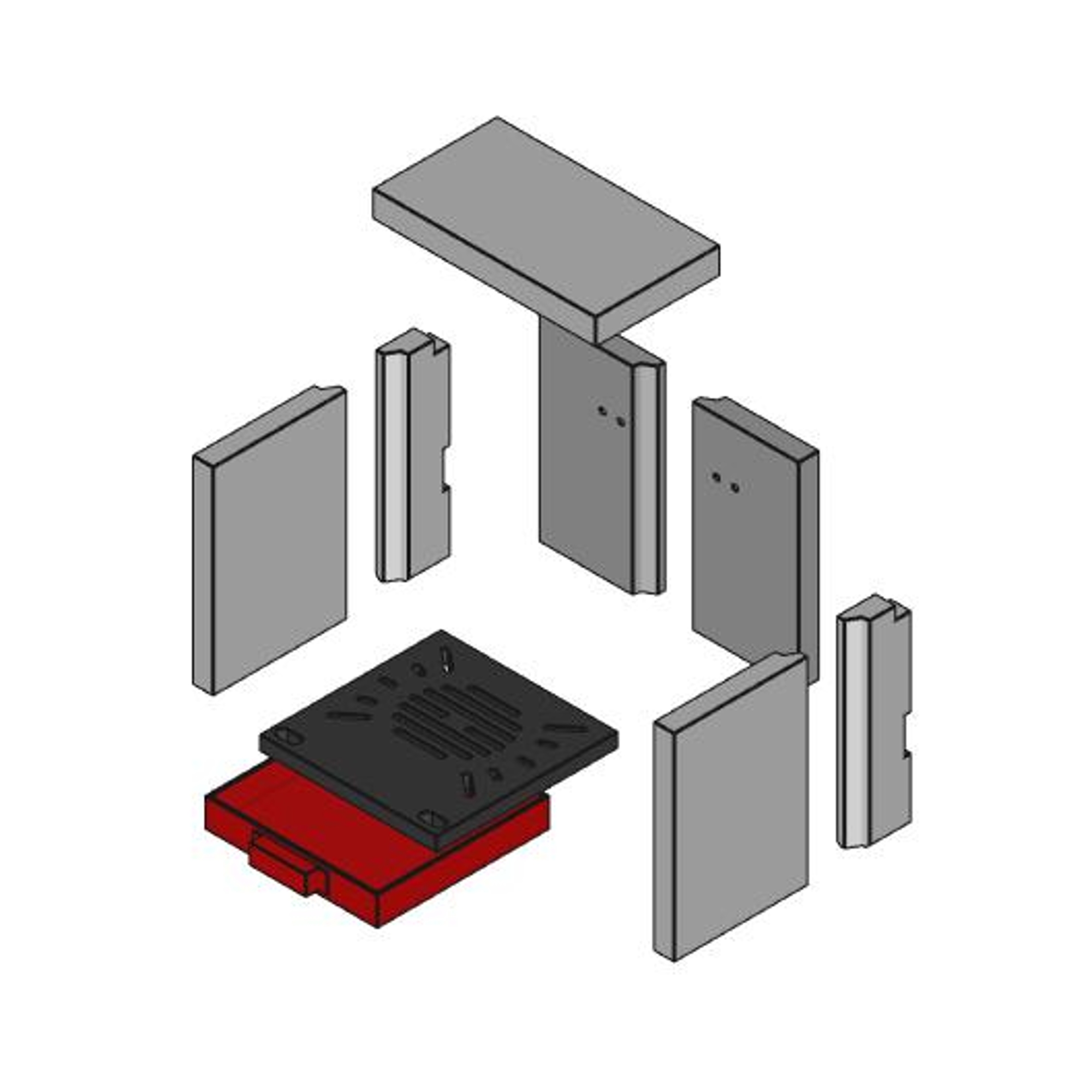 Pluto Aschekasten Metall