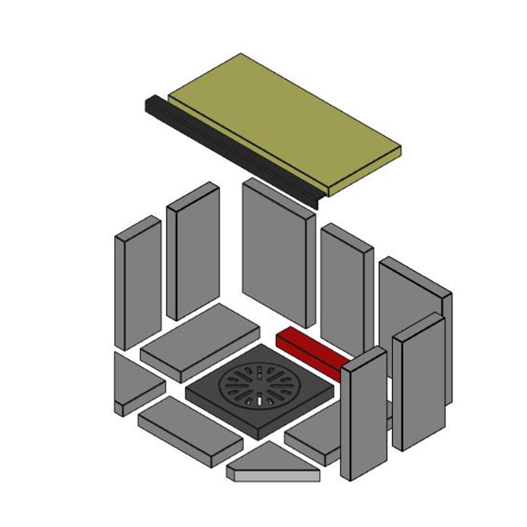 Alltrade Topo Cessina Schamott 232 x 45 x 30 mm