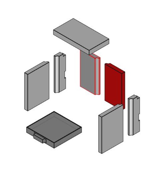 Saturn KF 198 Brennraum hinten, einteilig, 320 x 170 x 30 mm