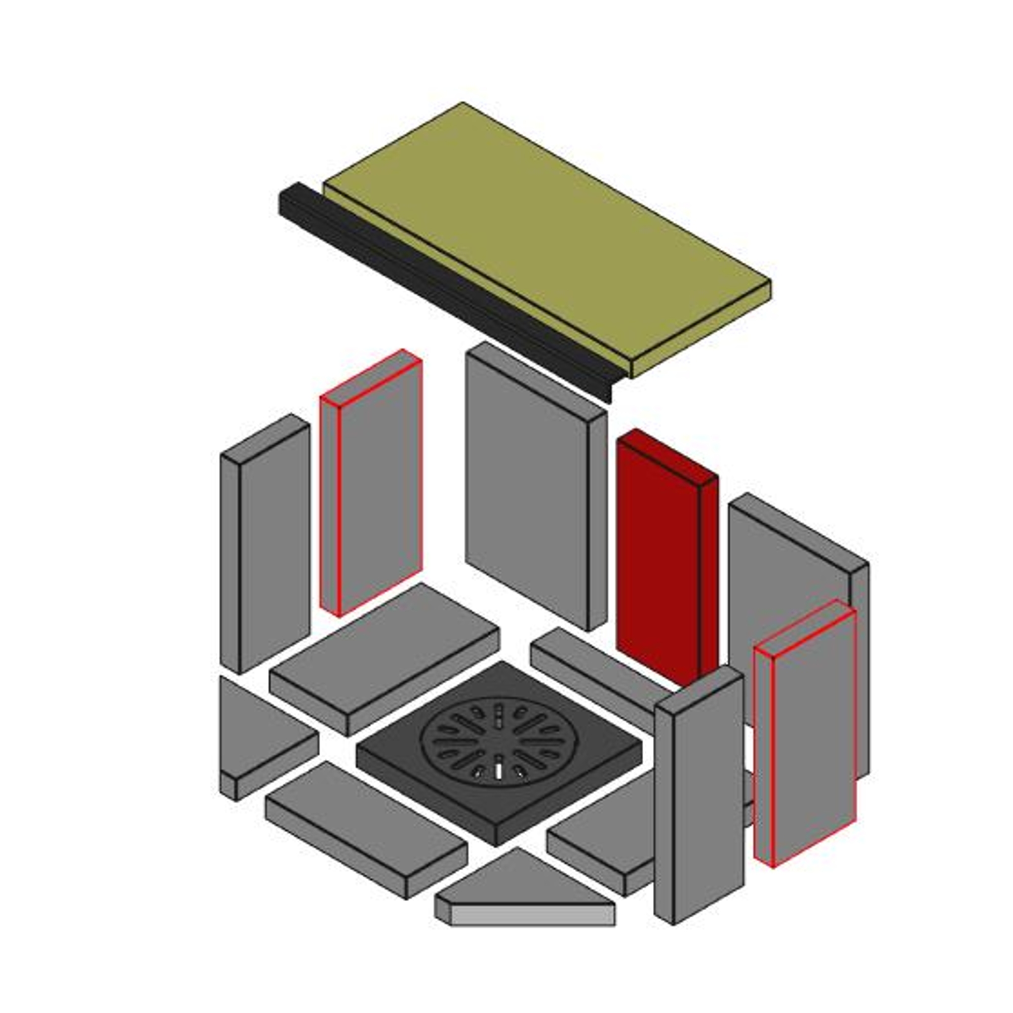 Alltrade Topo Cessina Schamott 300 x 135 x 30 mm