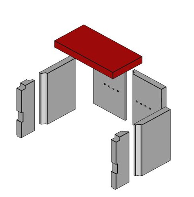 Norden Brennraum Umlenkplatte Einteilg, 400 x 200 x 40 mm
