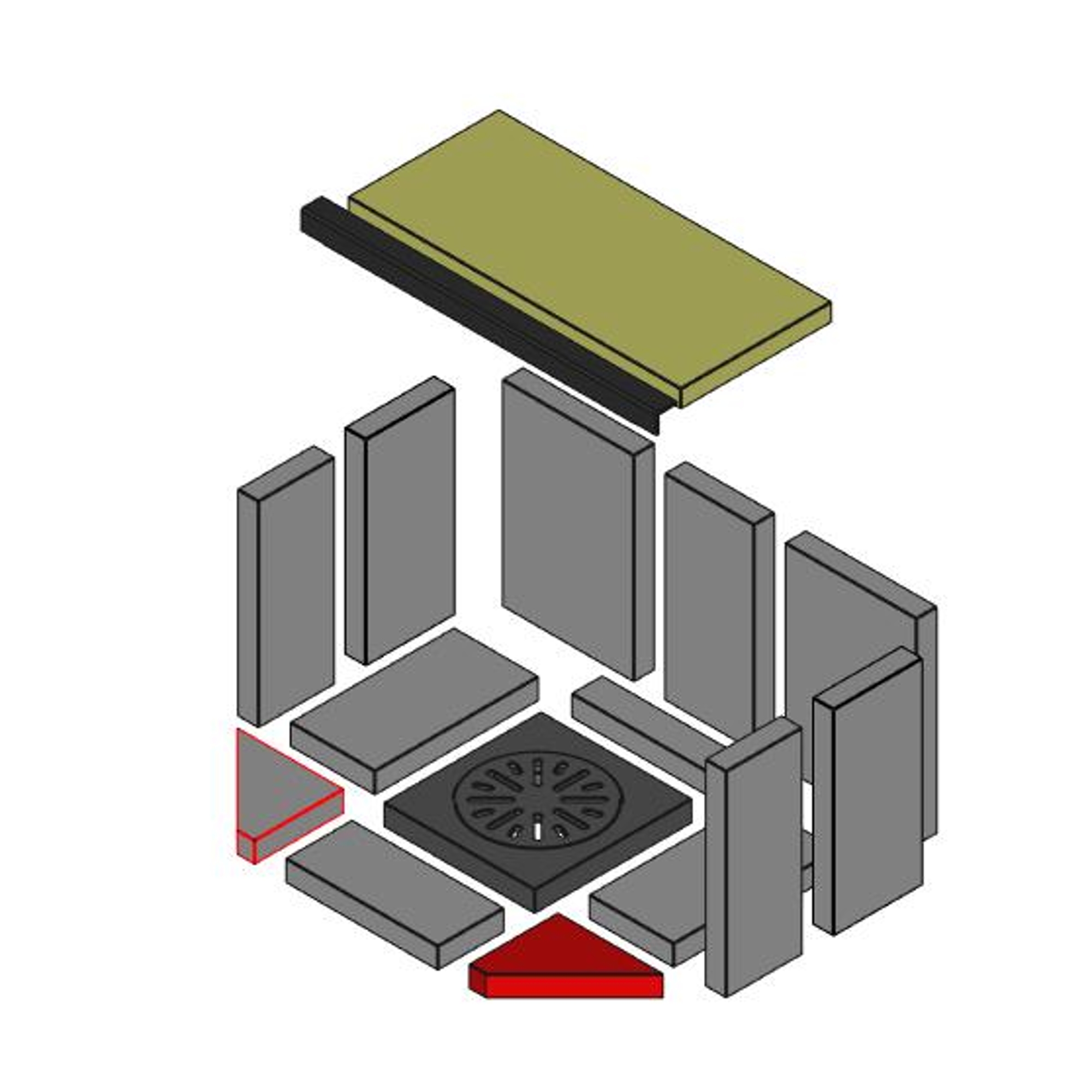 Accente Castello Schamott 135 x 160/25 x 30 mm