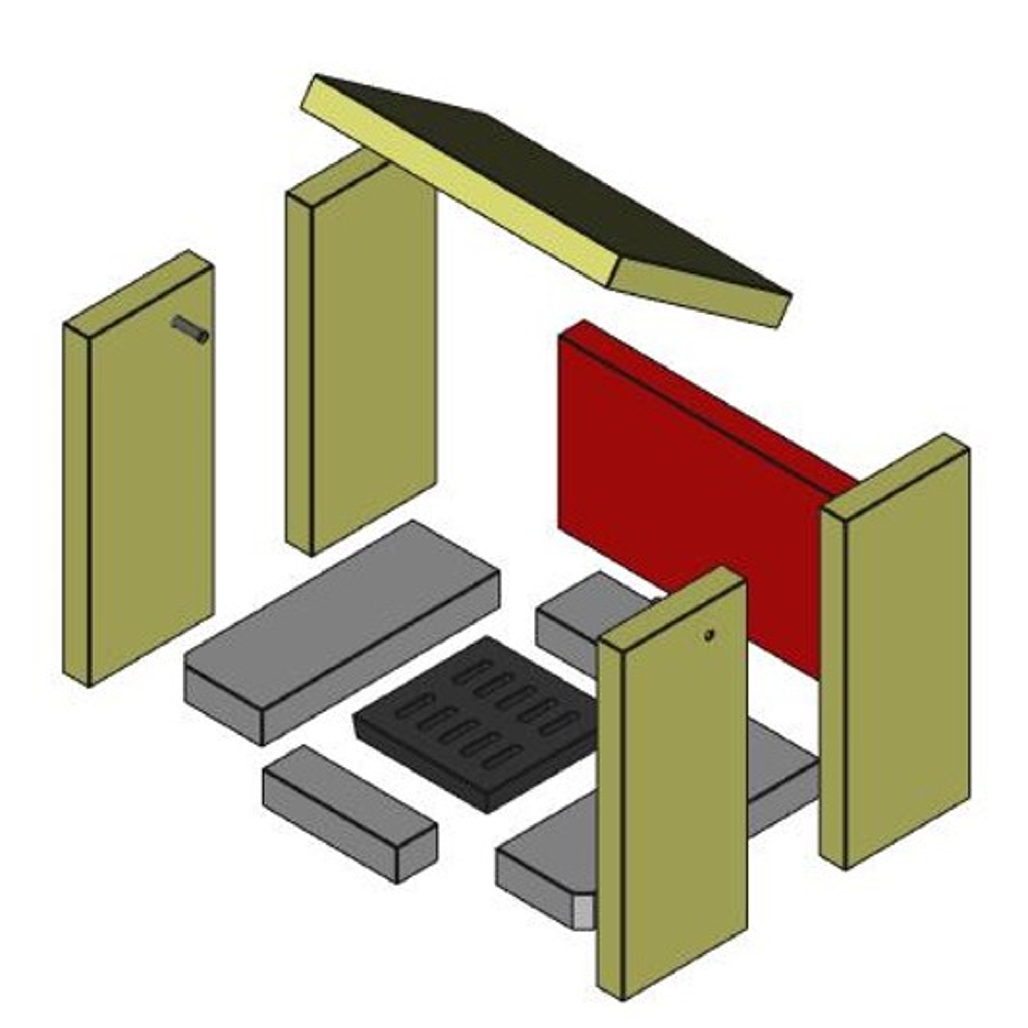 Parma L Brennraum hinten Einteilig