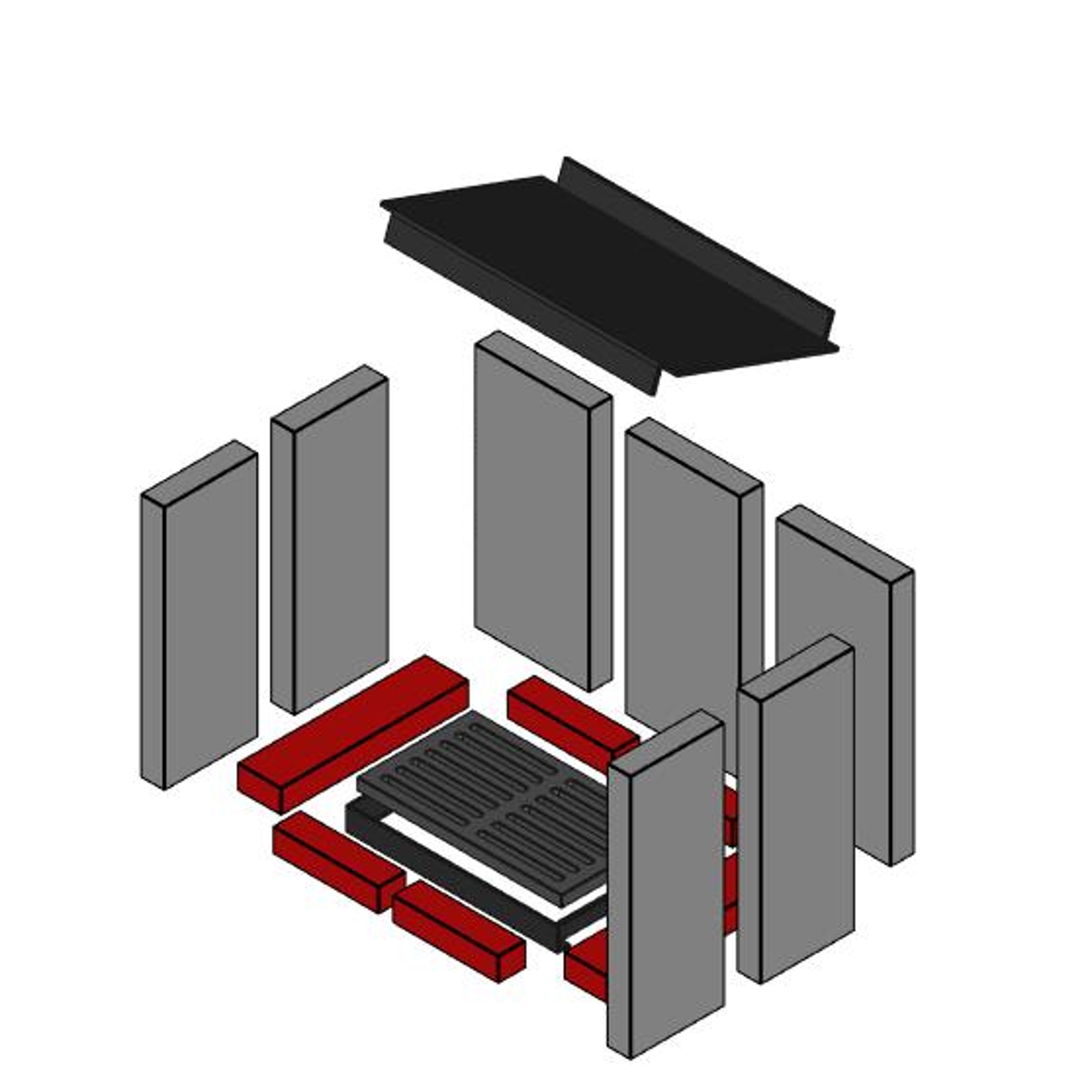 Magna 3.0 Brennraum Boden Set 6-teilig