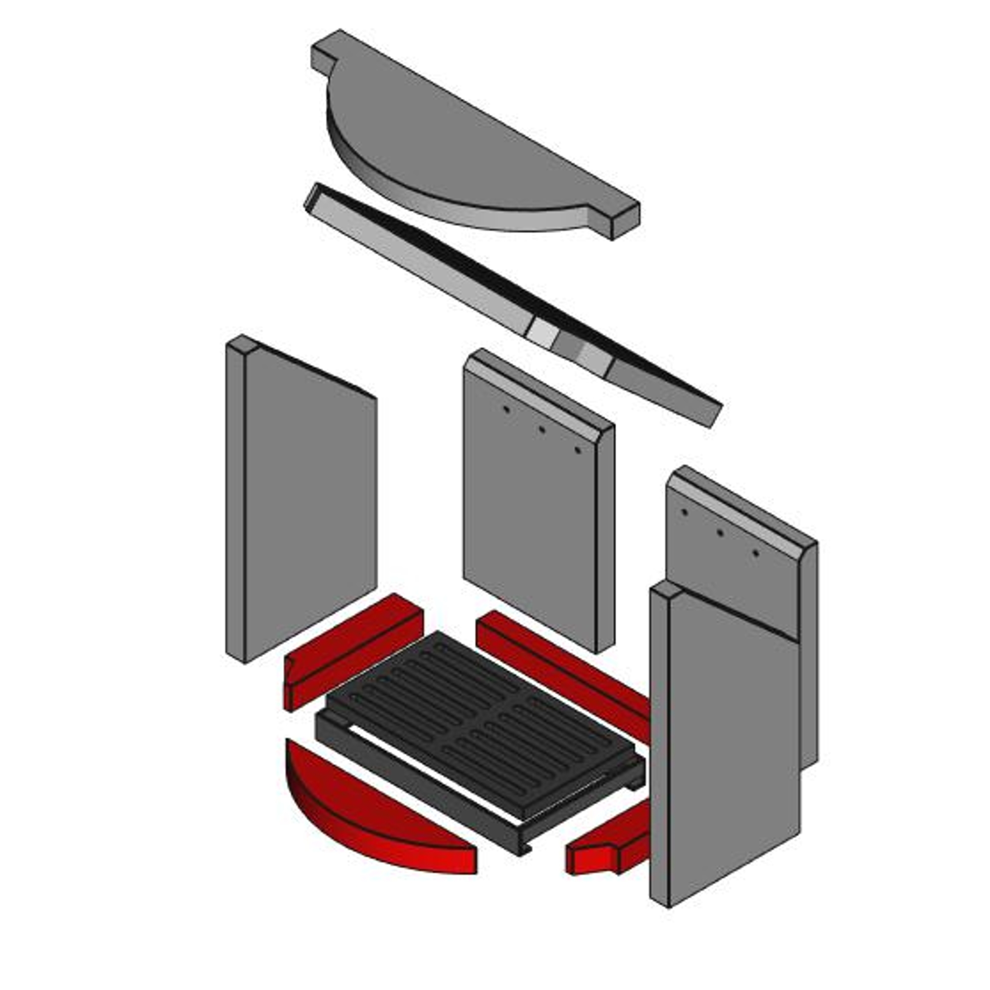 Techfire Arcturus Brennraum Boden Set 4-teilig