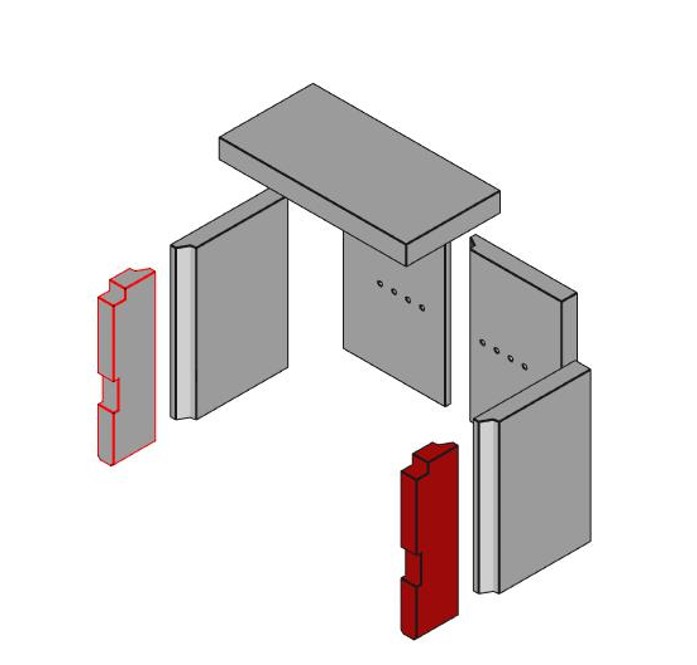 Krypton Brennraum Einteilig, Schamott L/R